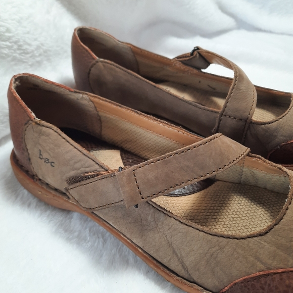 BOC Brown Leather Mary Jane Shoes Size 8 - Picture 12 of 14